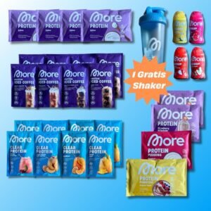 XXL Protein Box - MORE Nutrition - (Zerup, Clear Whey, Protein Iced Coffee, Protein Milkshake, Protein Sahne, Protein Grießpudding, Protein Pudding, Shaker) (Copy)